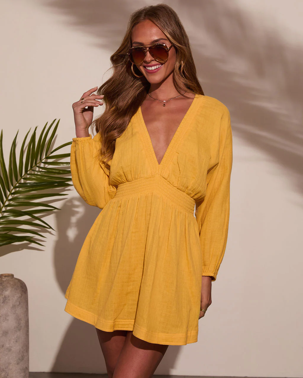 Brighter Days Gauze Mini Dress
