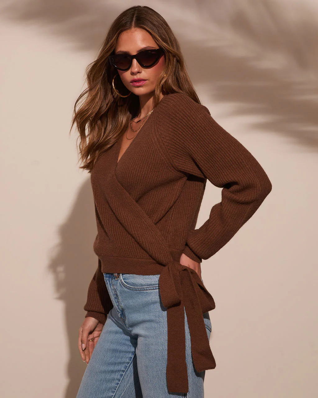 Falcone Surplice Wrap Sweater