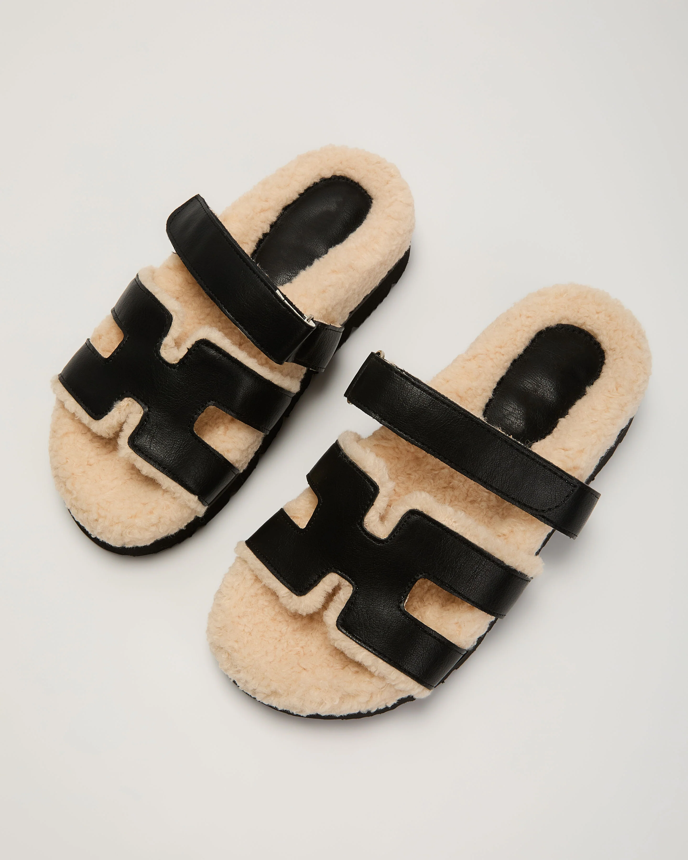 Adelene Sherpa Lined H-Strap Sandal