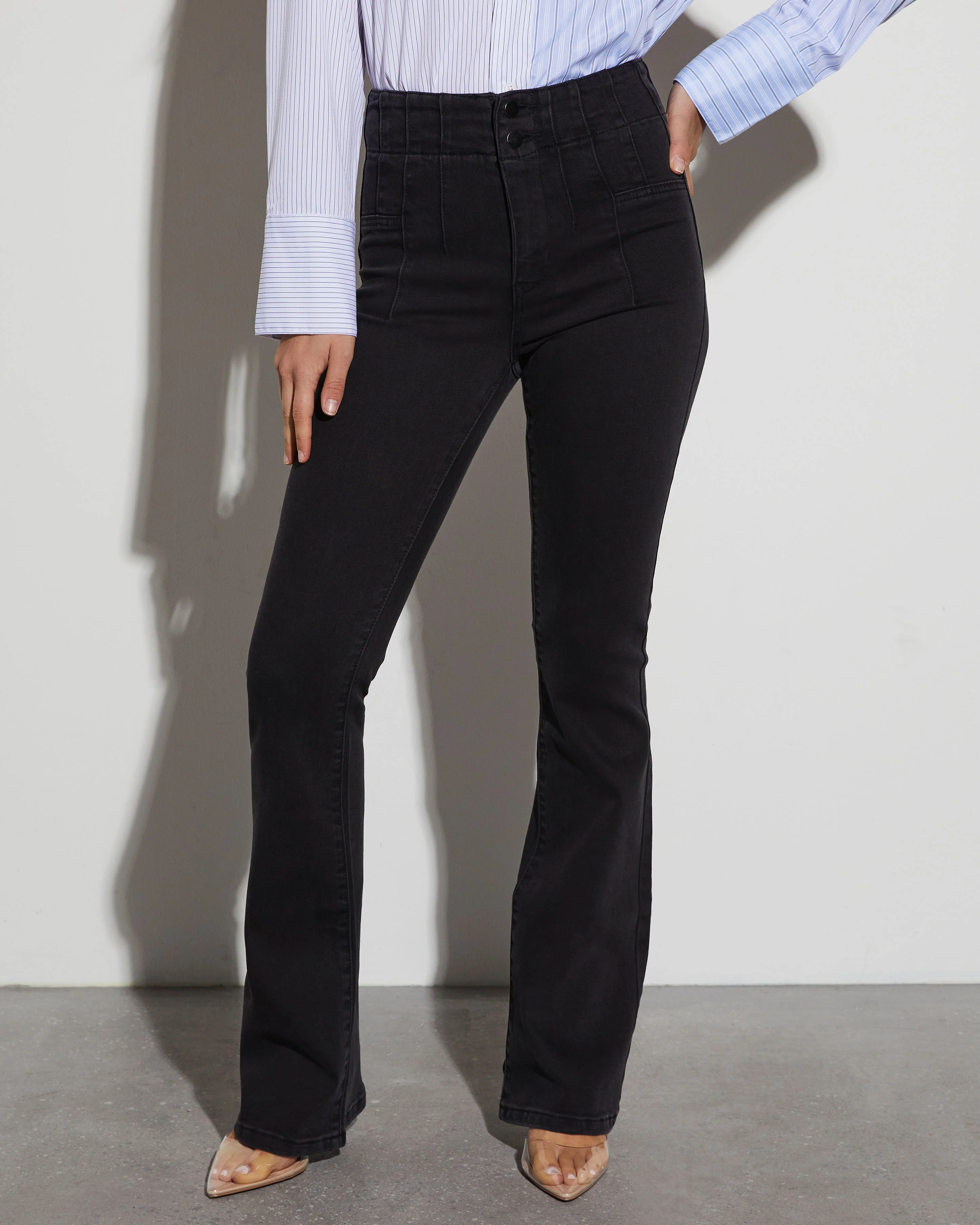 Dorian Super Stretch High Rise Flare Jeans