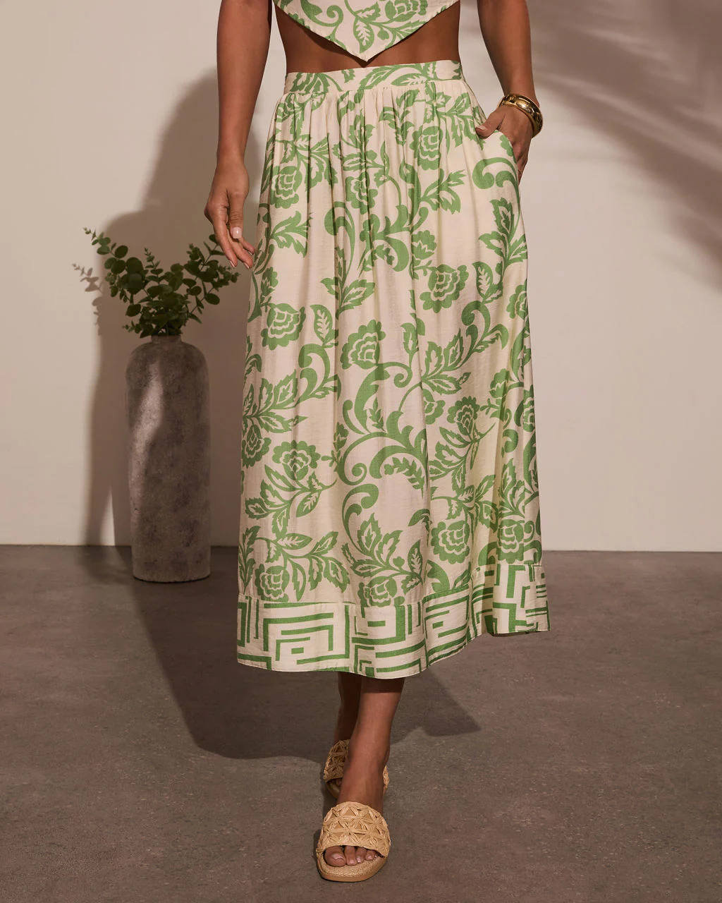 Elliah Abstract Maxi Skirt