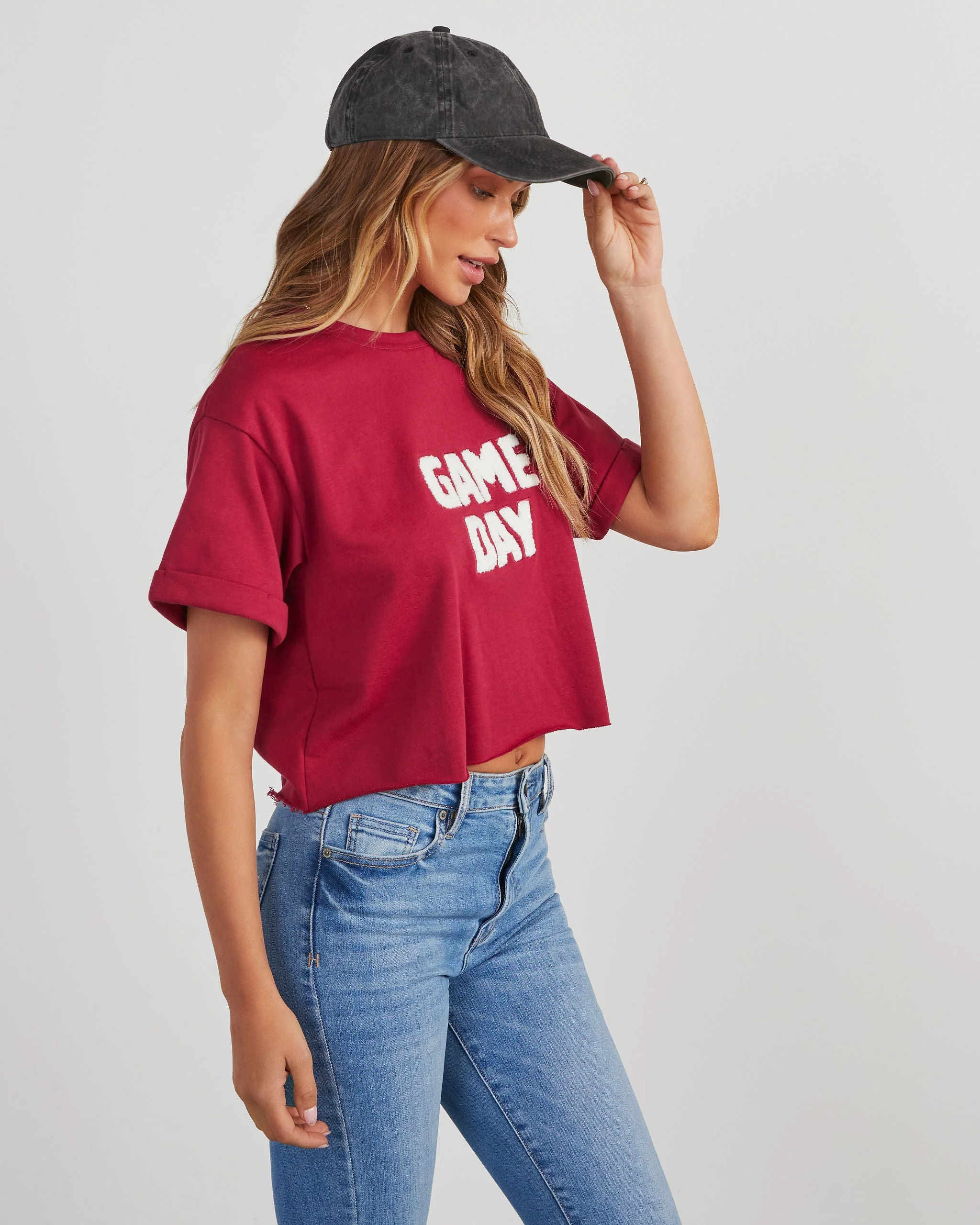 Game Day Cropped Graphic Tee