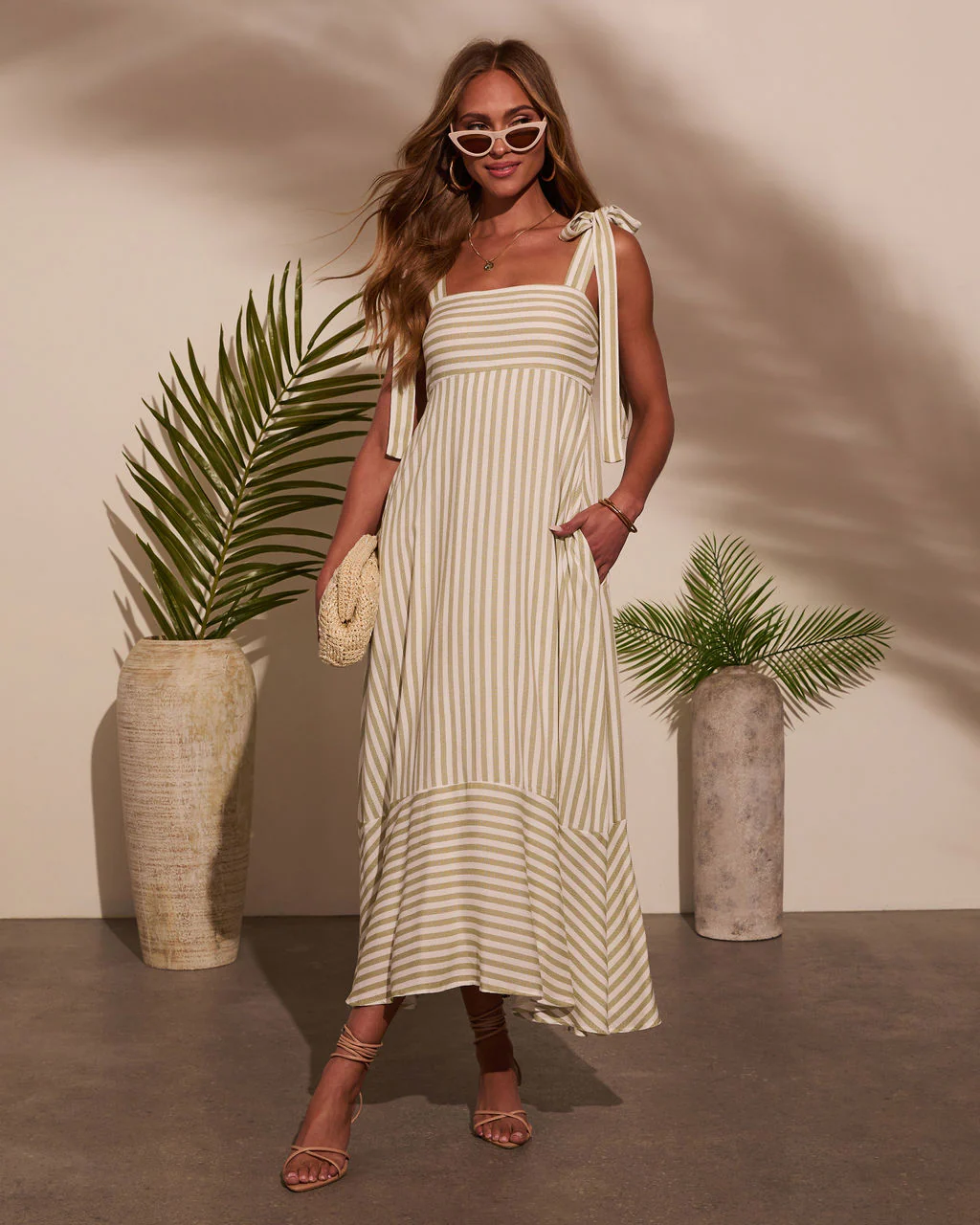 Colene Striped Maxi Dress