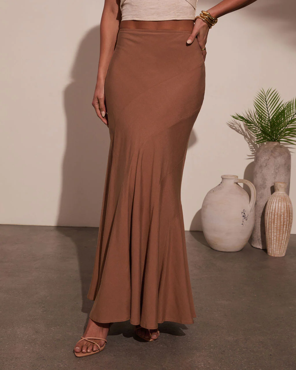 Breeze On By Godet Maxi Skirt