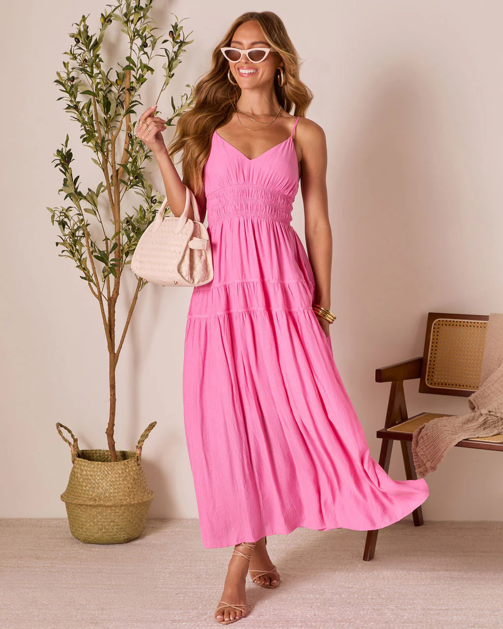Chasing Light Tiered Maxi Dress