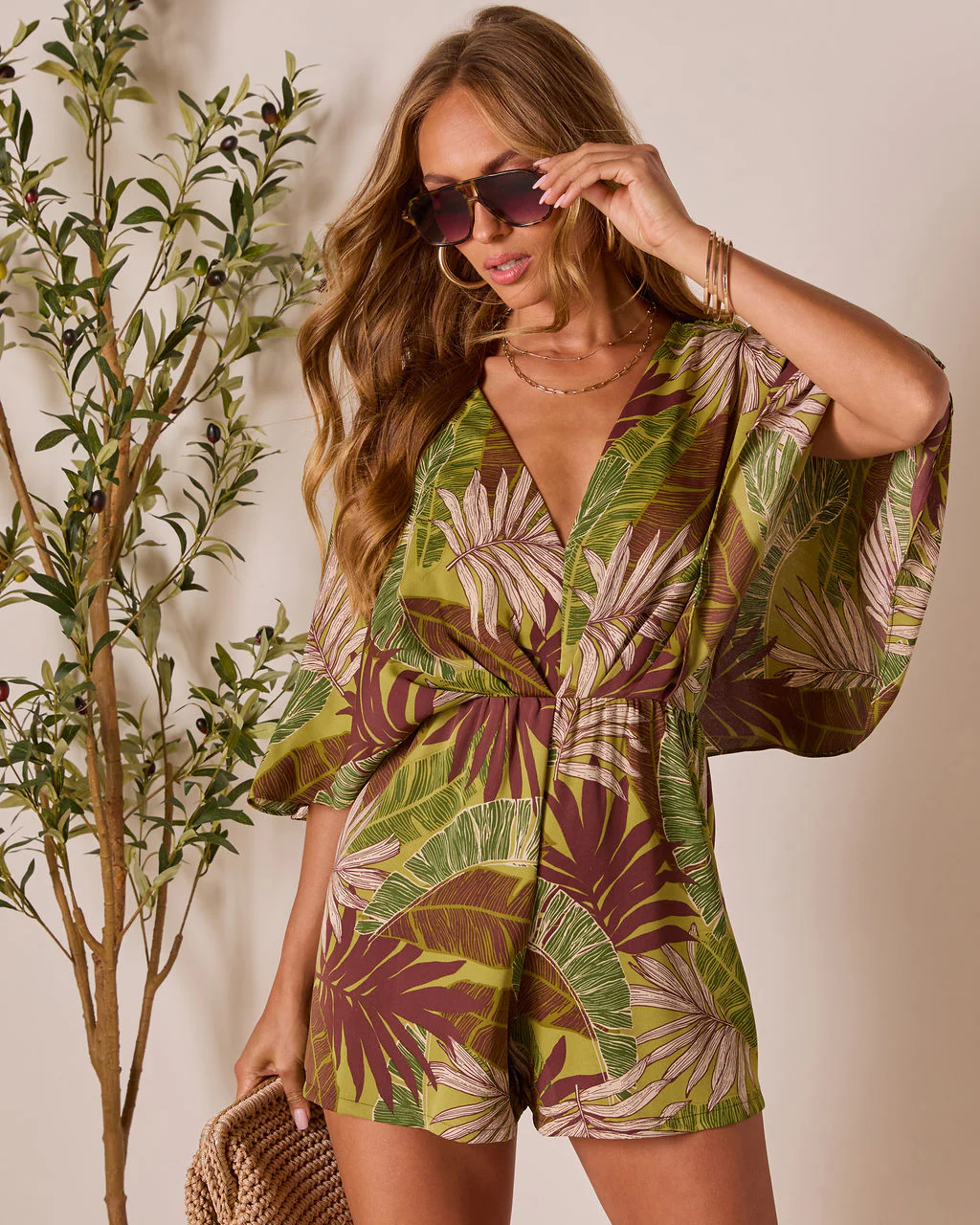 Brinklie Kimono Sleeve Romper