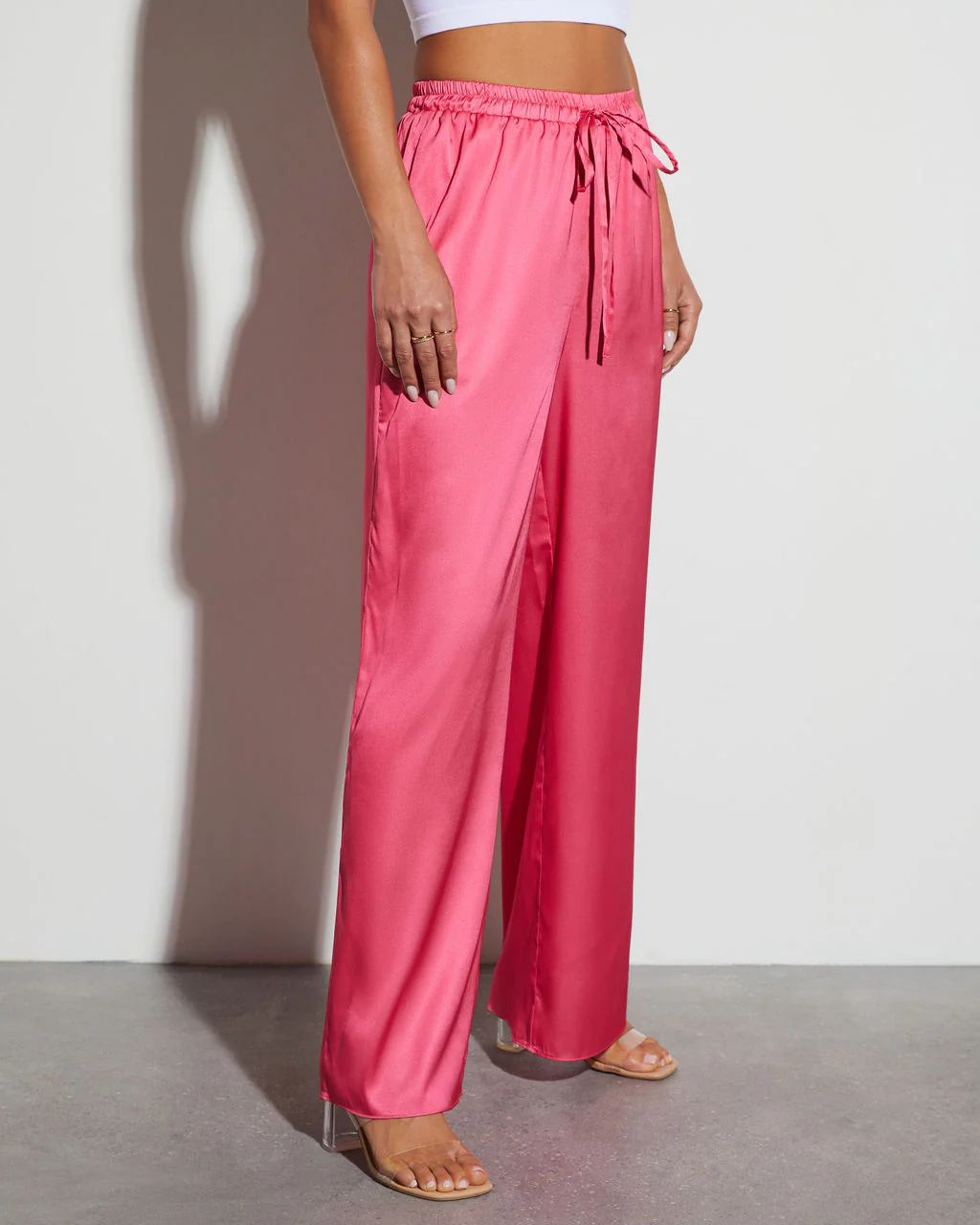 Aurelia Satin Drawstring Pants