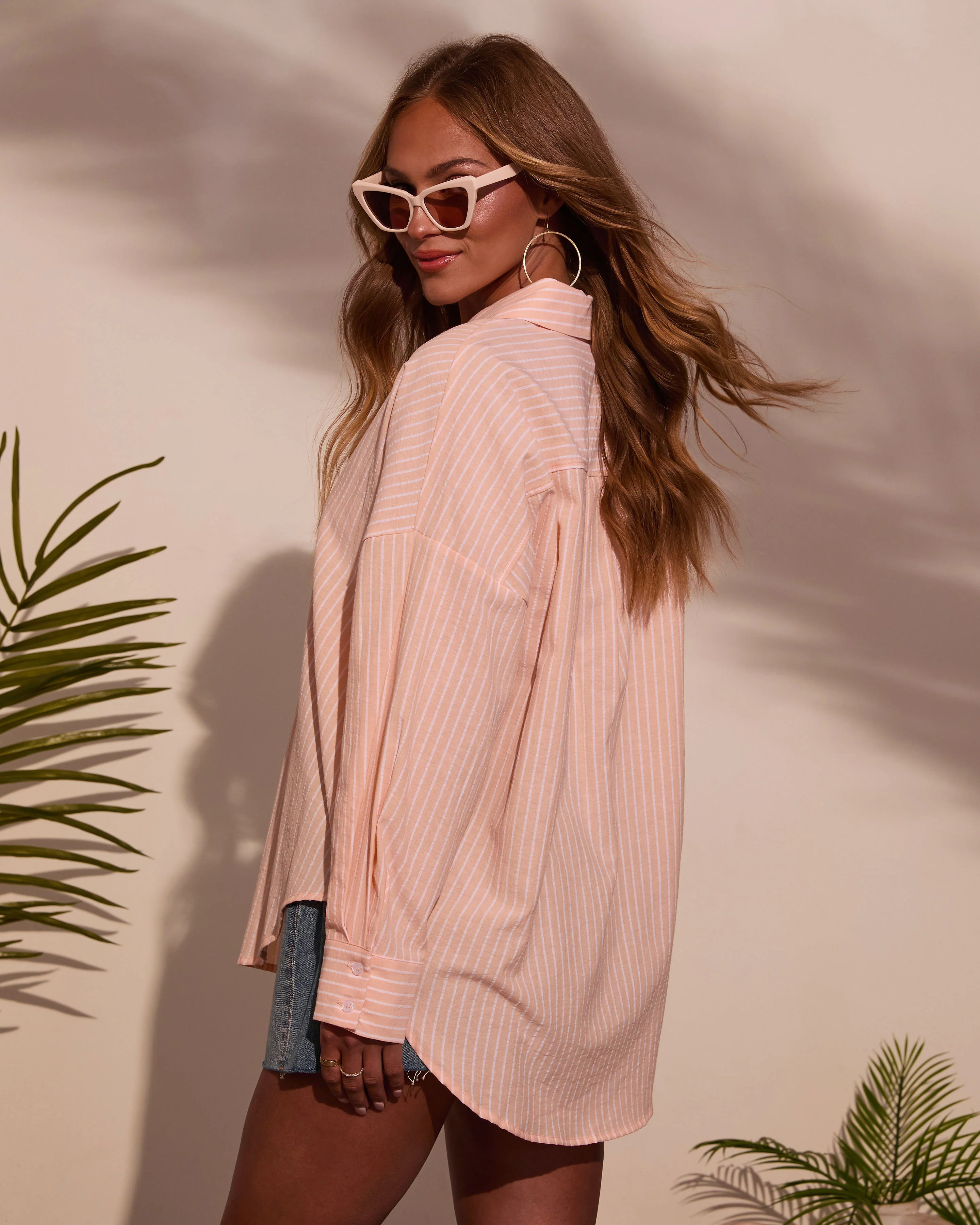 Bettie Striped Button Down Top