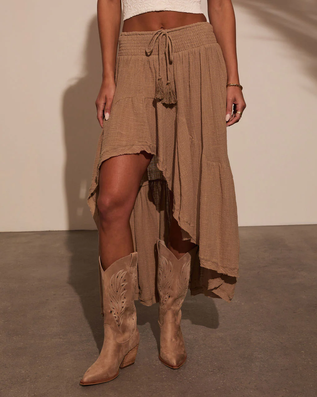 Harmonic High Low Maxi Skirt
