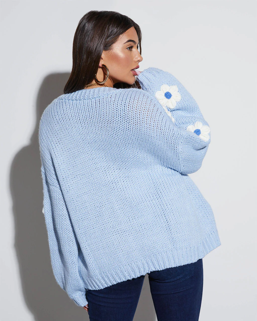 Fallen Daisy Oversized Knit Cardigan