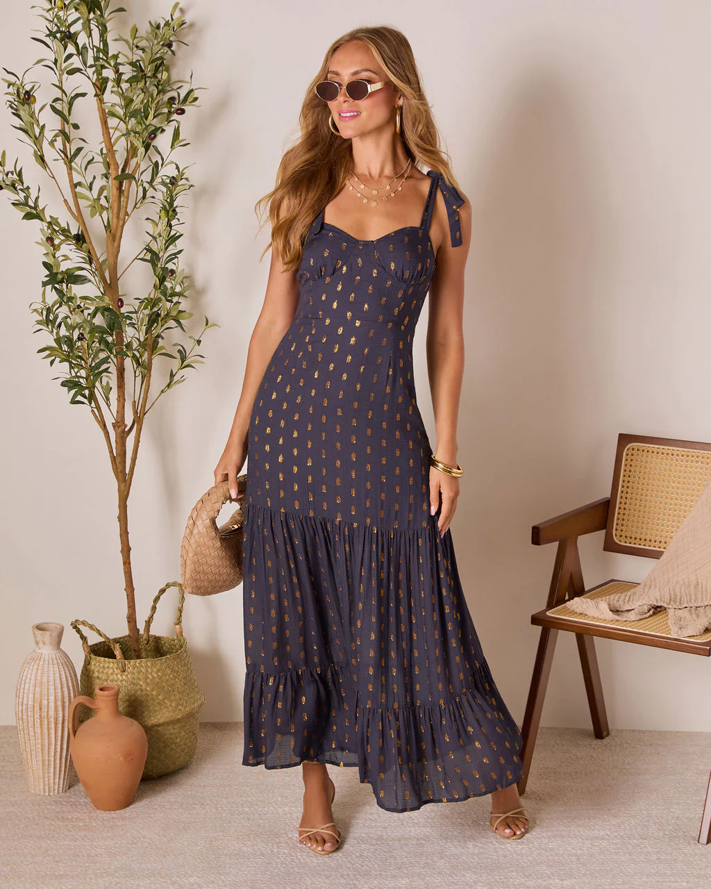 Coastline Calls Tiered Maxi Dress
