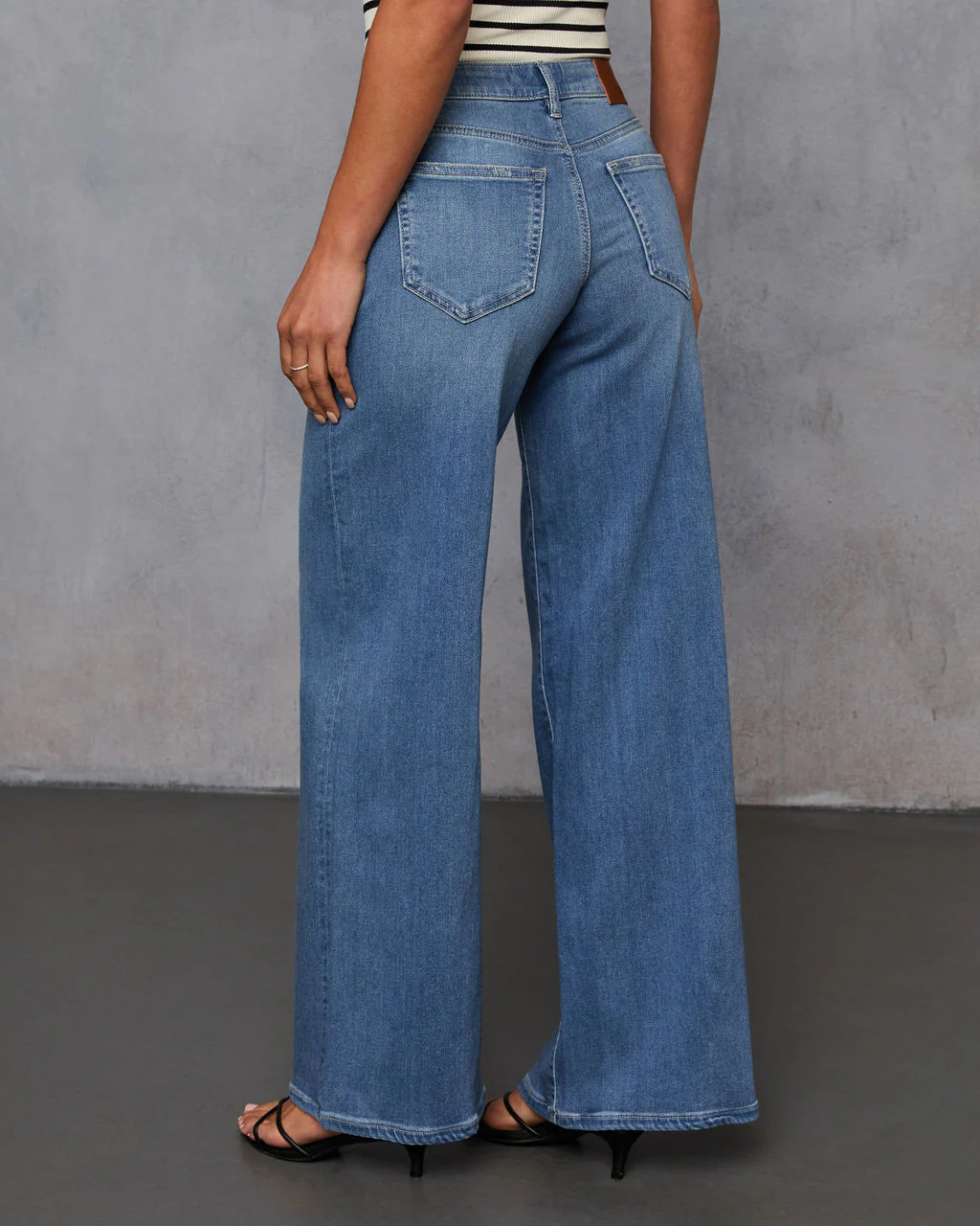 Coletti Super Stretch Wide Leg Jeans