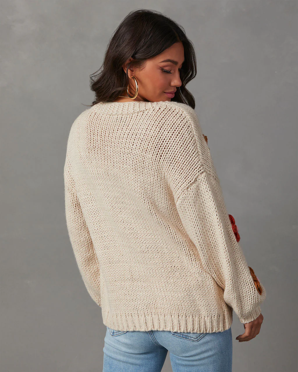 Fallen Daisy Oversized Knit Cardigan