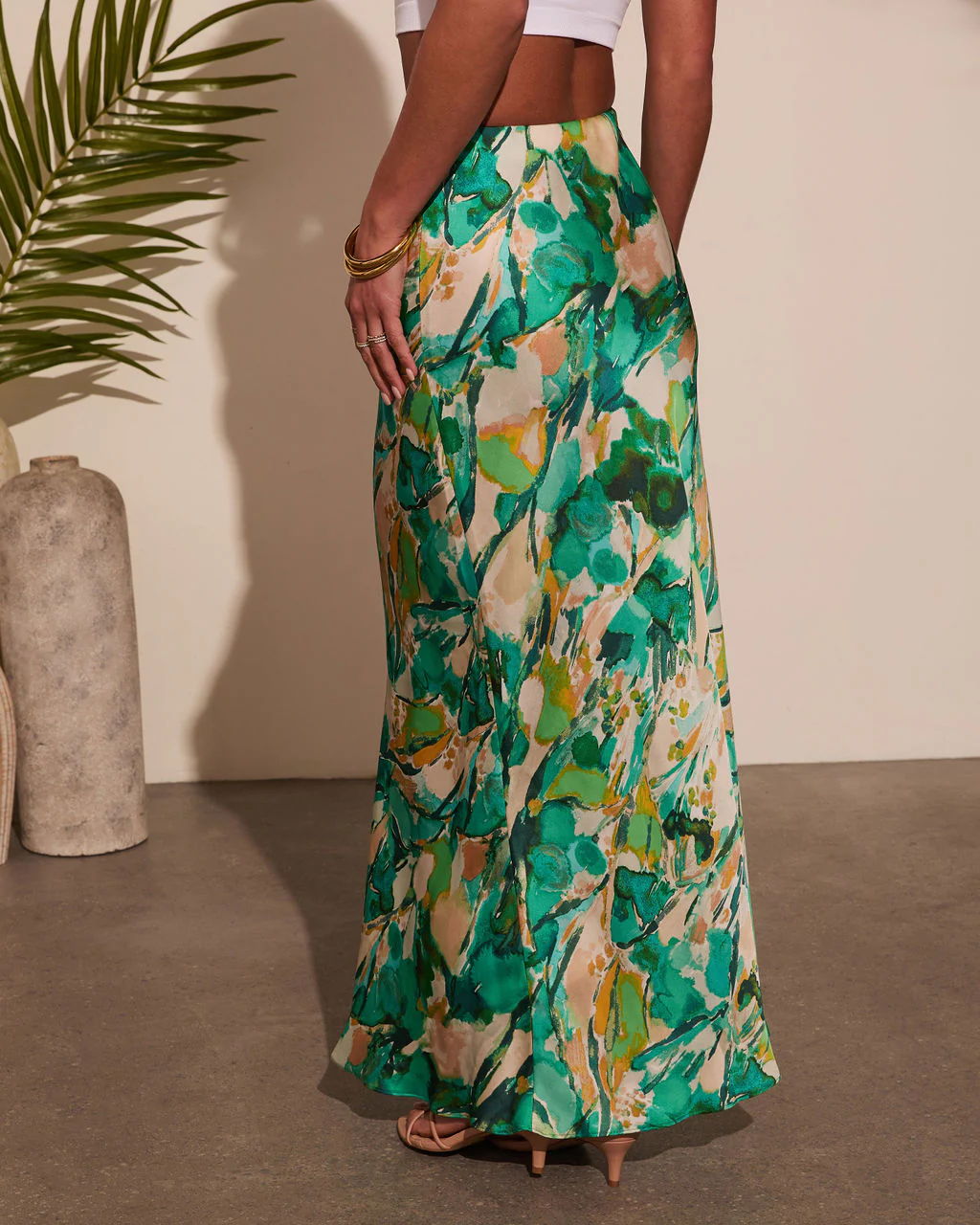 Celestial Gardens Abstract Maxi Skirt
