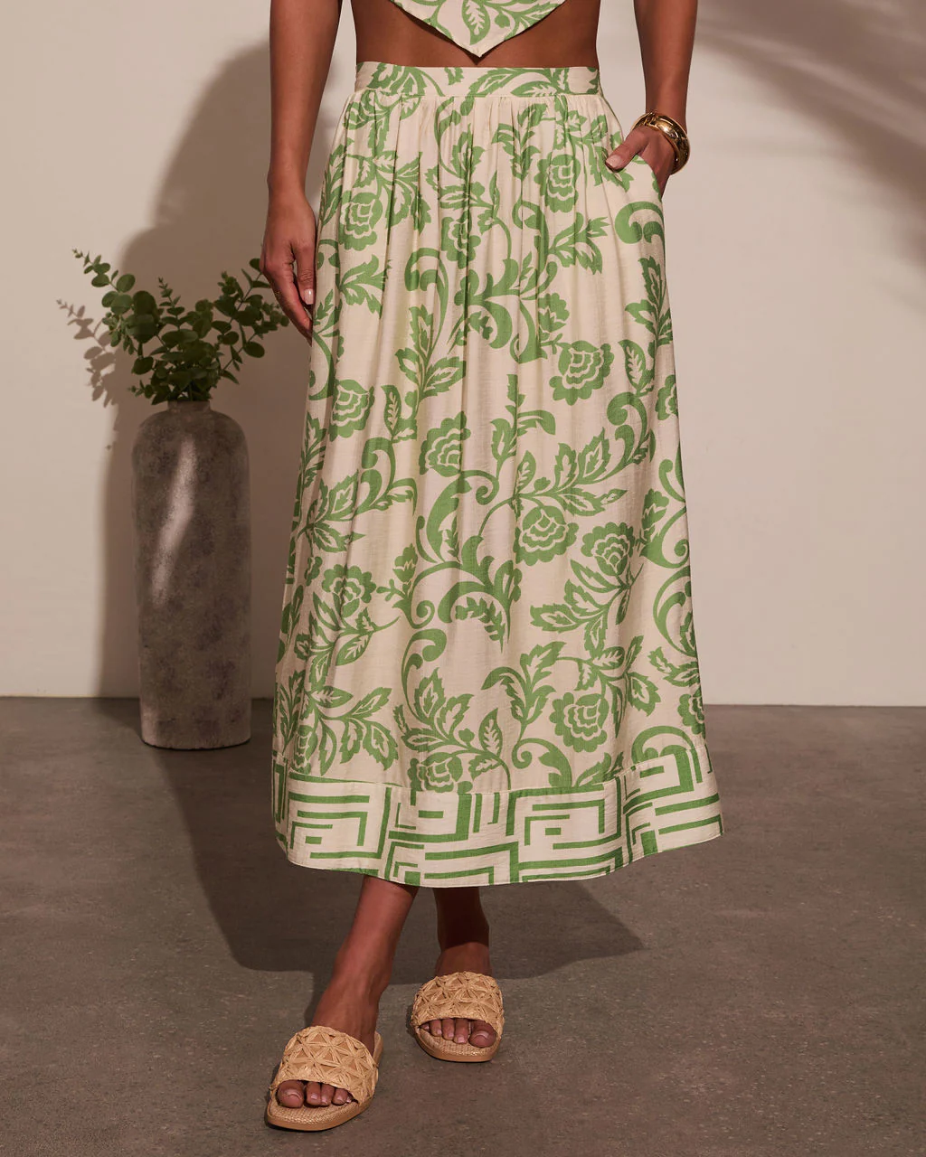 Elliah Abstract Maxi Skirt