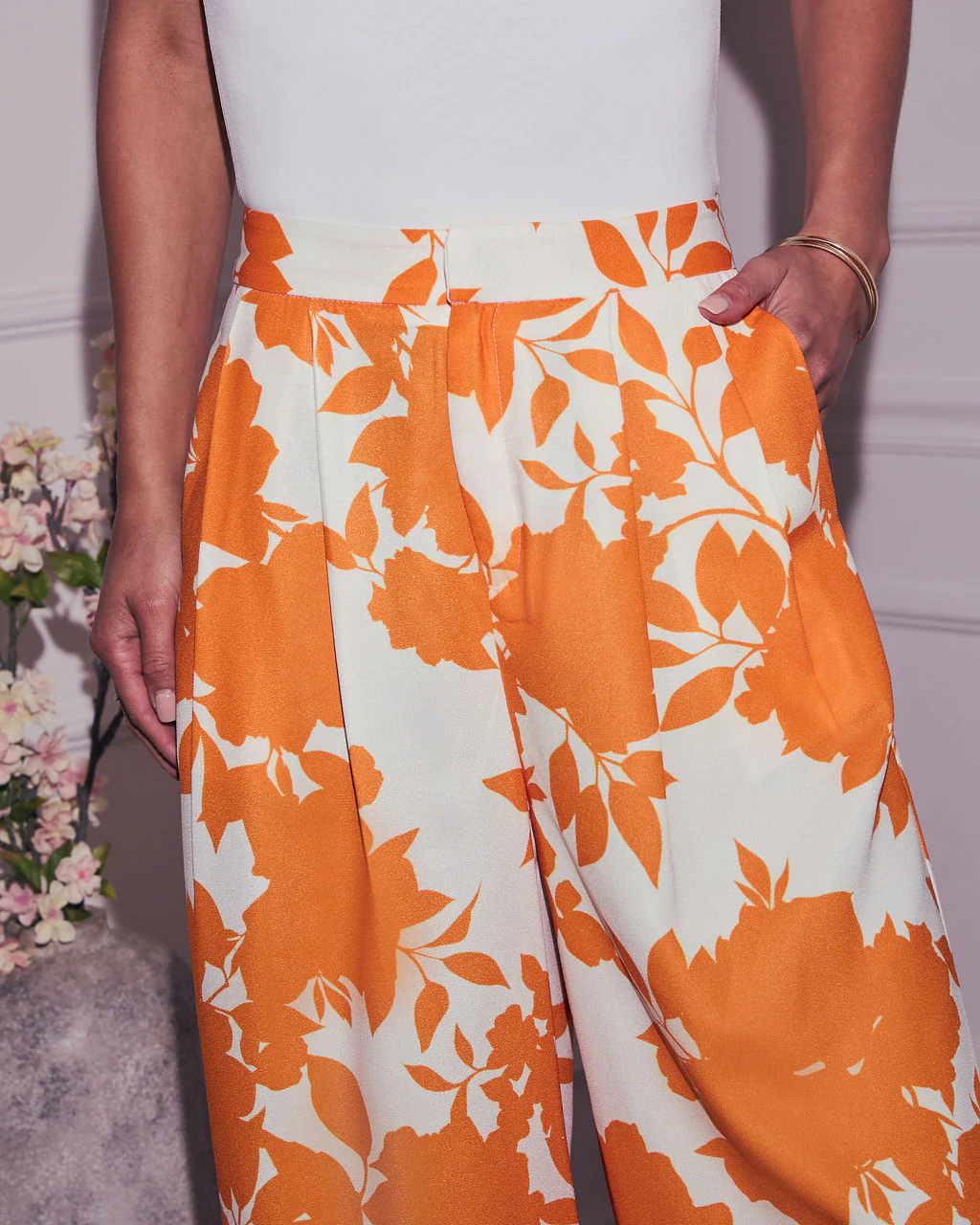 Gesibelle Wide Leg Floral Pants