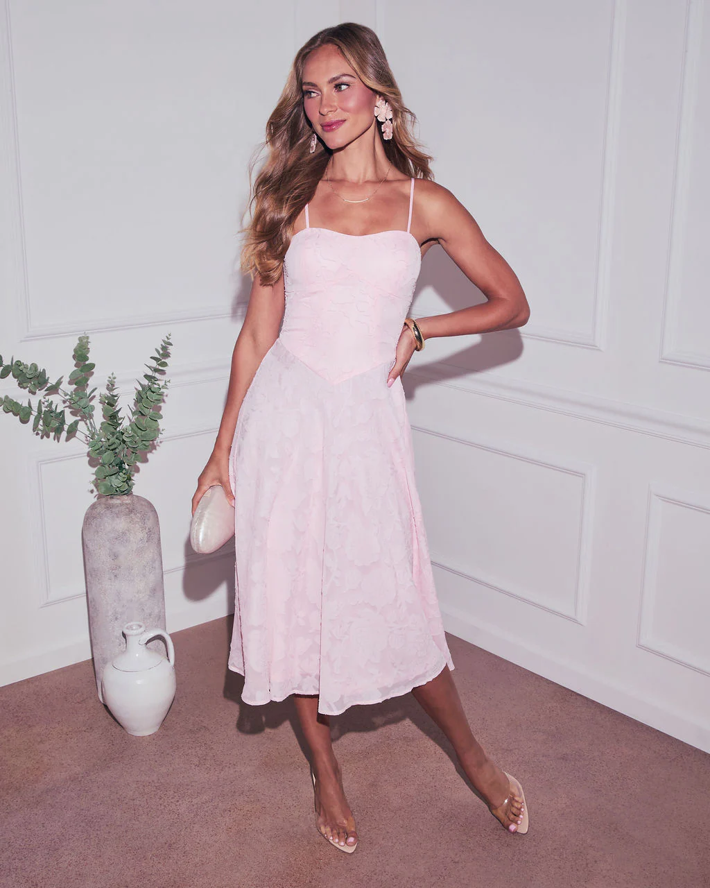 Avelina Fit And Flare Midi Dress