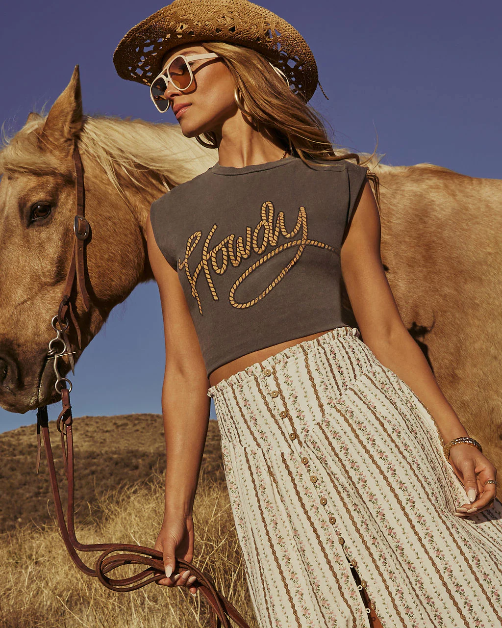 Howdy Graphic Muscle Tee