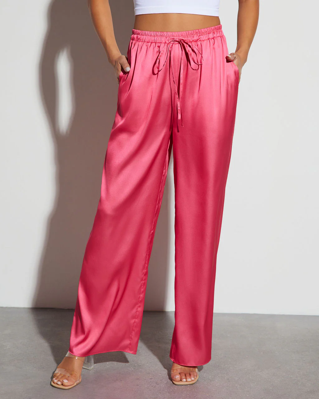 Aurelia Satin Drawstring Pants