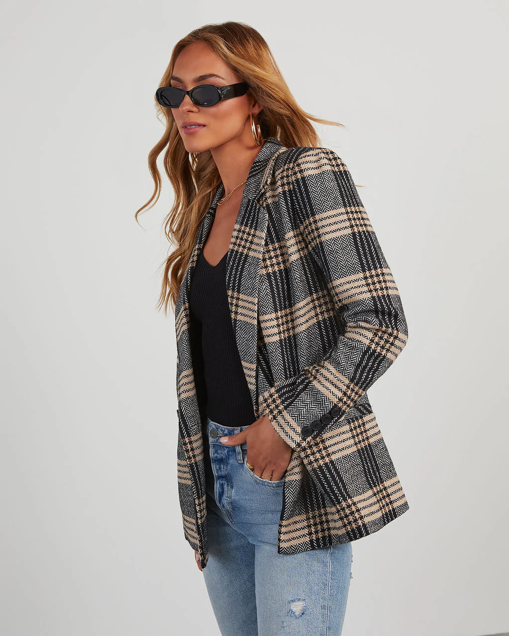 Dionne Plaid Blazer
