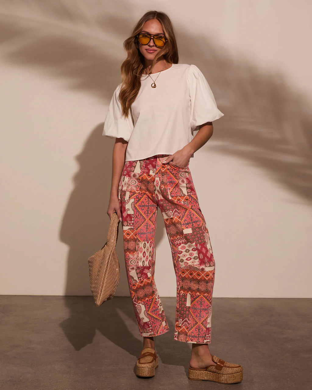 Charlotte Paisley Barrel Jeans