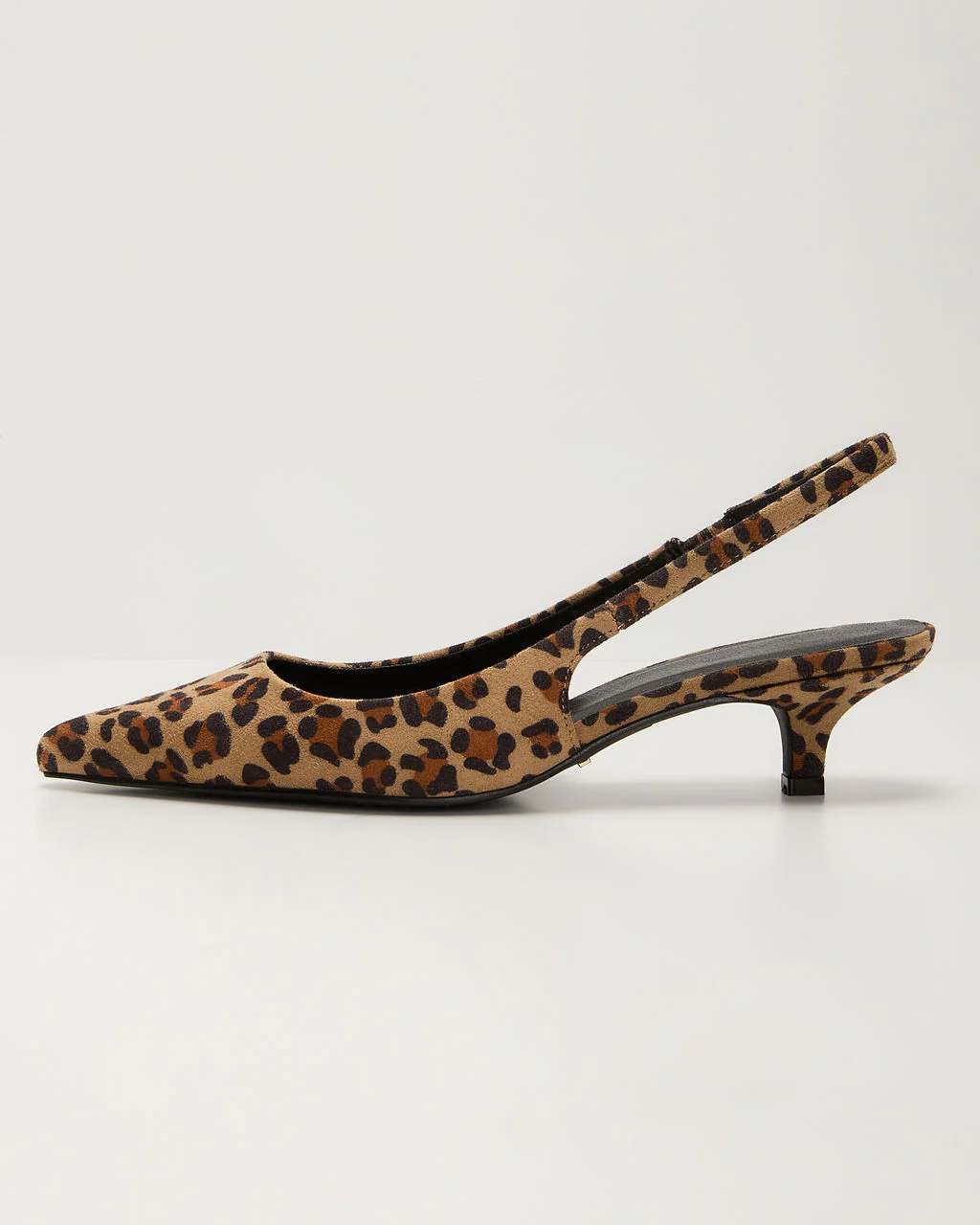 Chic Prowess Leopard Print Slingback Kitten Heels