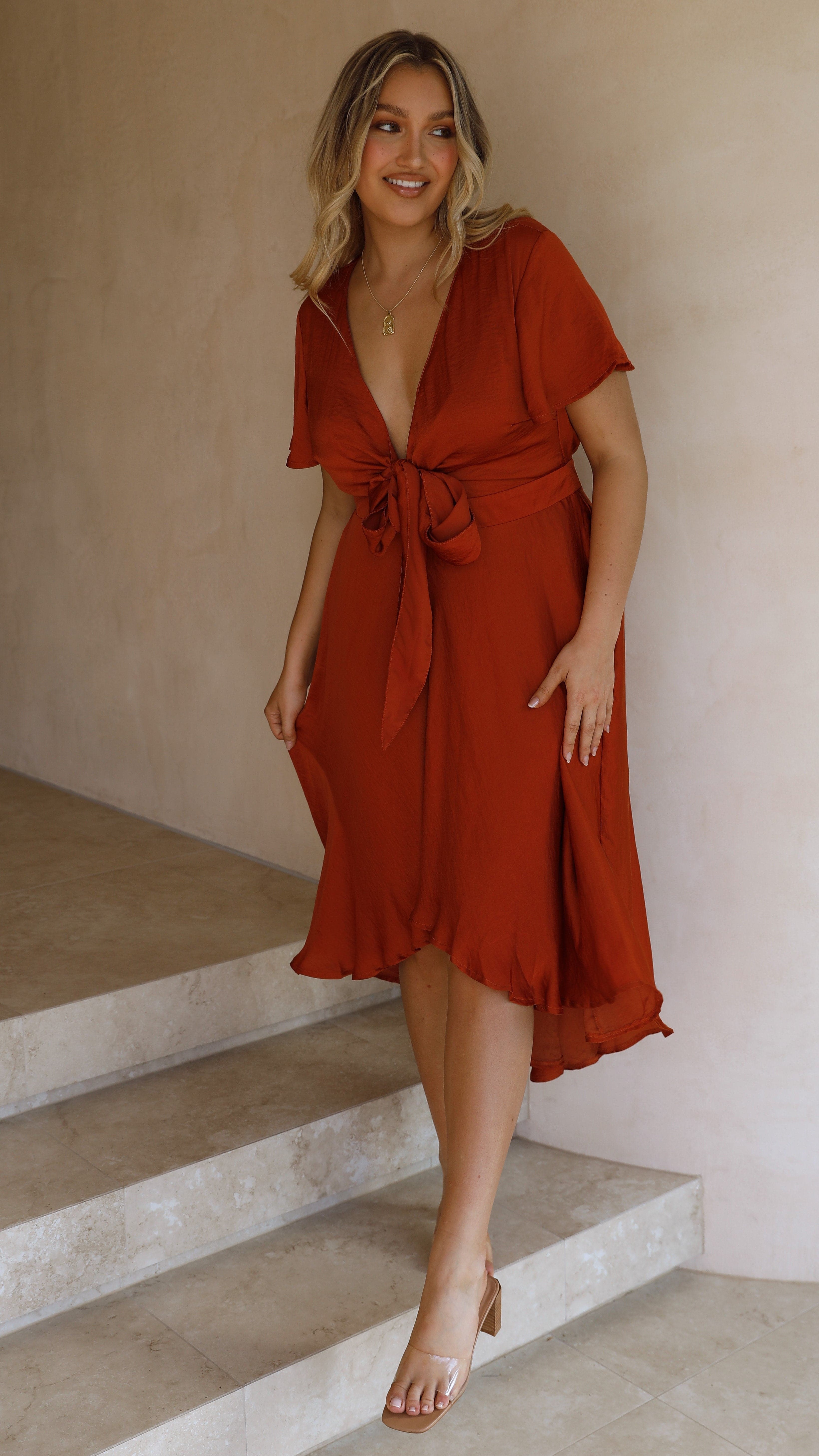 Sunny Daze Dress - Rust