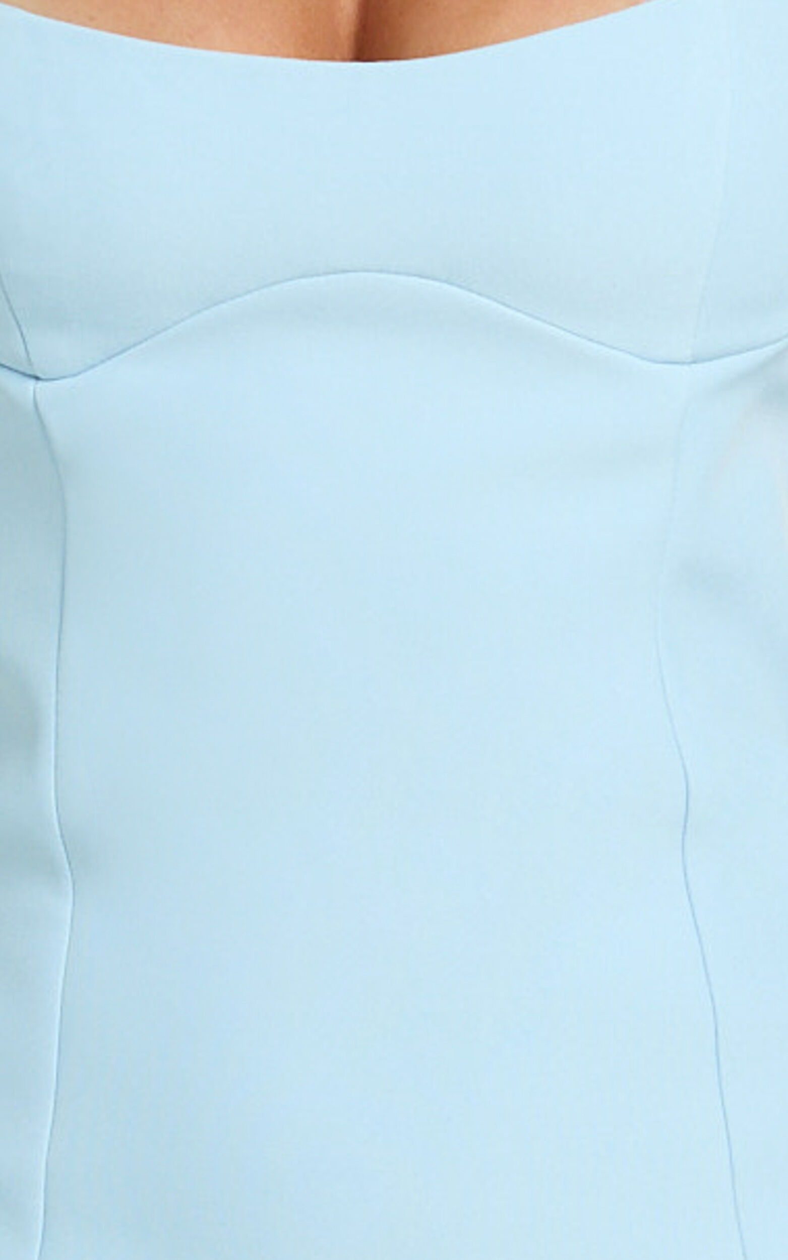 Aretha Mini Dress - Corset Panel Dress in Blue