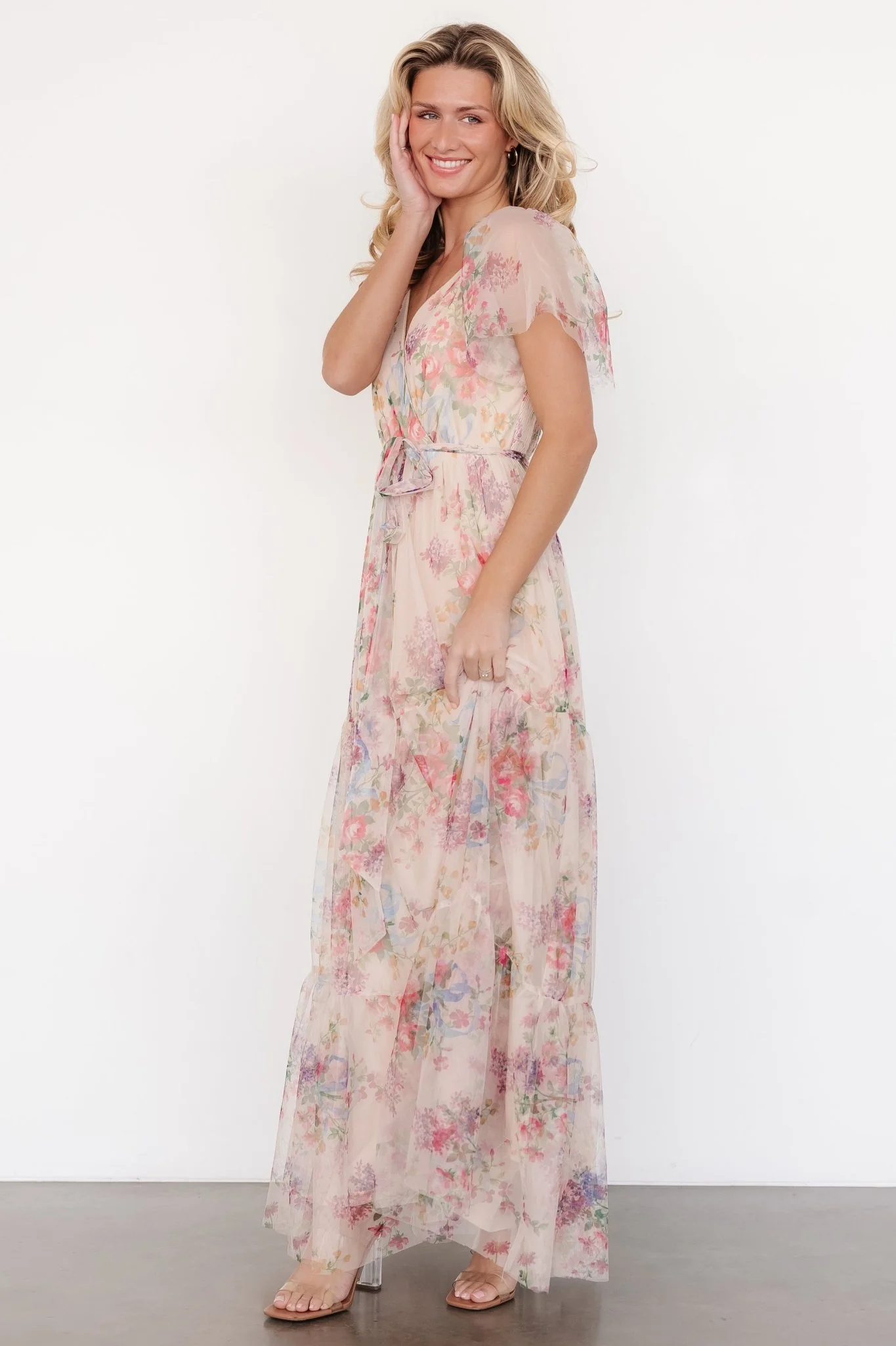 Nicola Tulle Maxi Dress | Romantic Floral