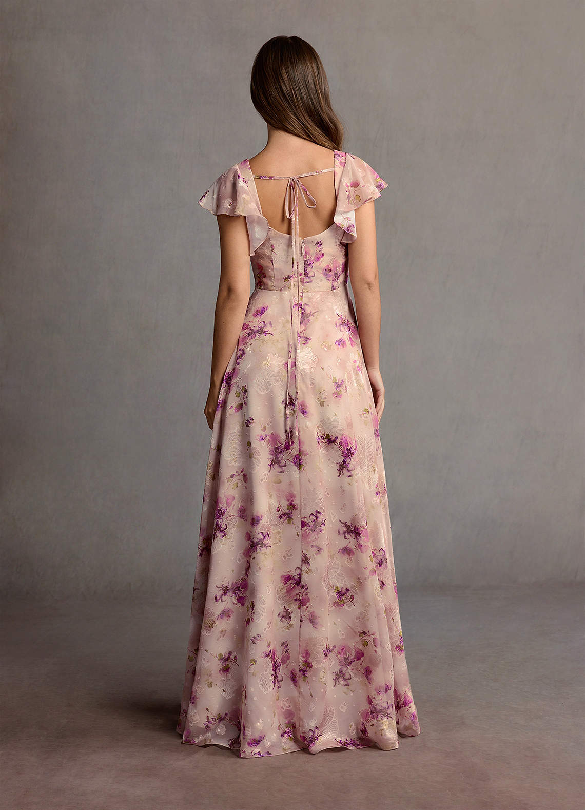 Halle Mauve Floral Maxi Dress