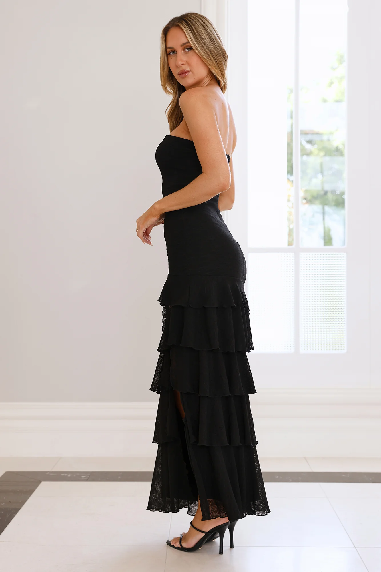 Lavish One Strapless Maxi Dress Black