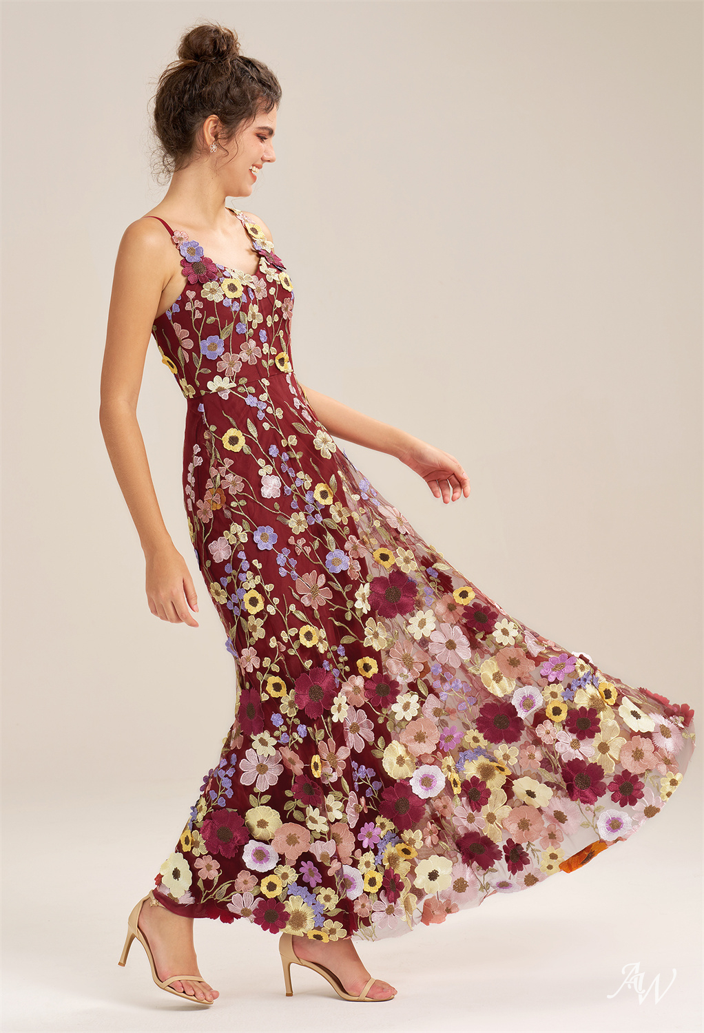 Alison A-line Tulle V-Neck Dresses