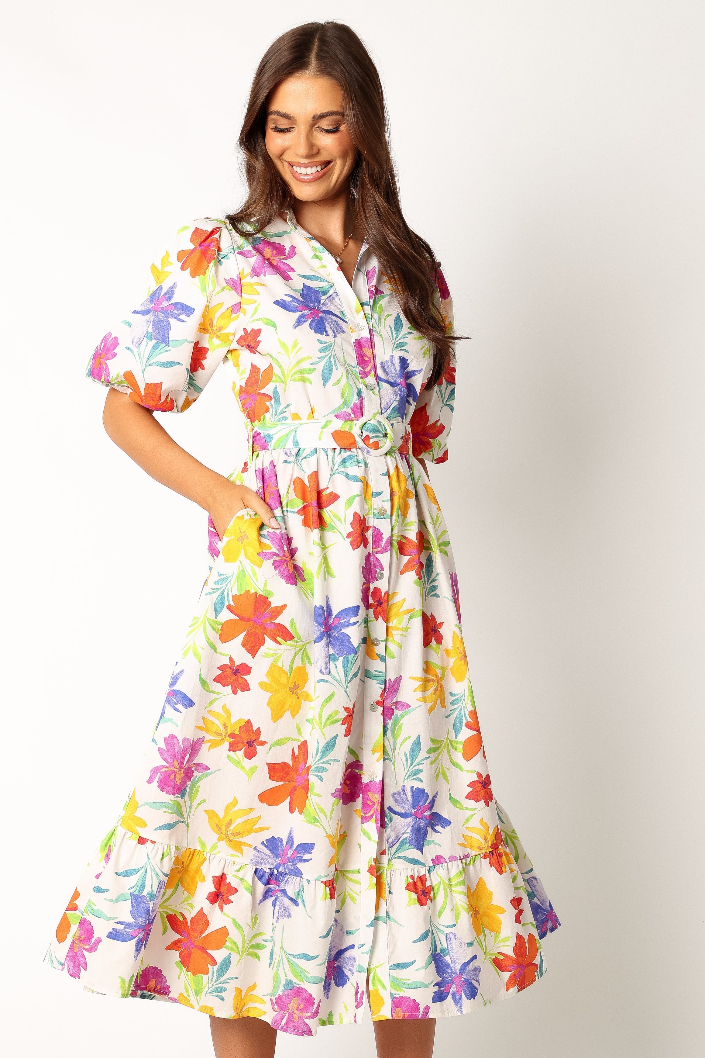 Reese Midi Dress - Zinnia Print