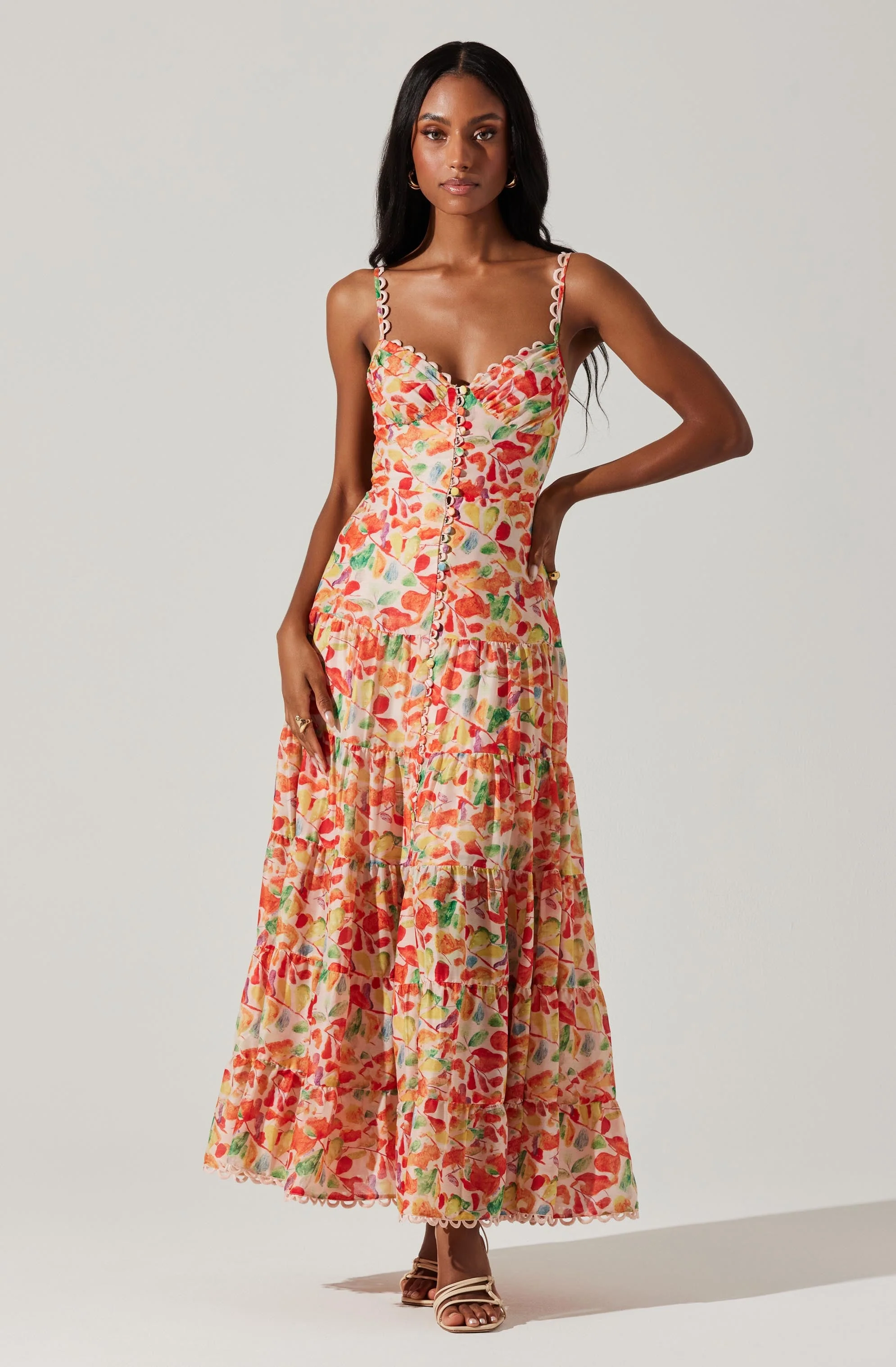 Tazia Tiered Floral Maxi Dress