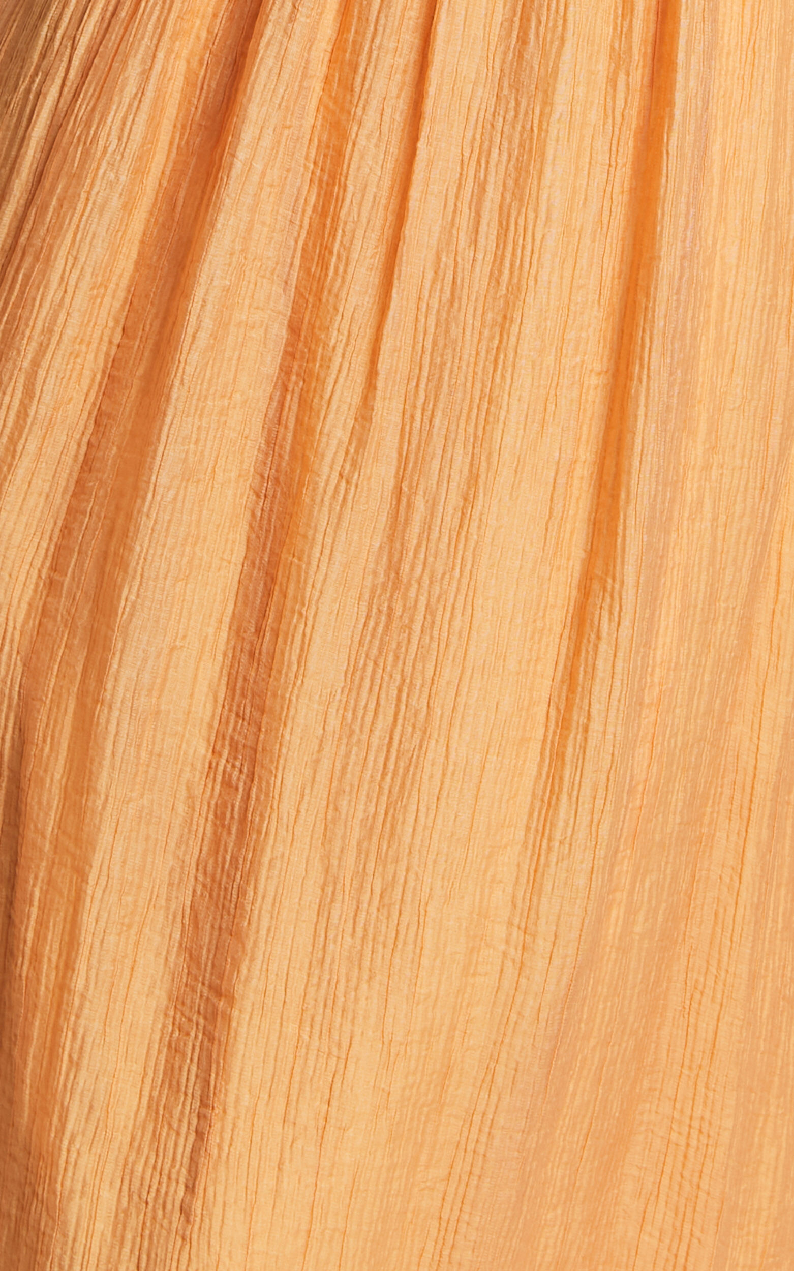 Roshina Midi Dress - Straight Neck Puff Sleeve Dress in Orange