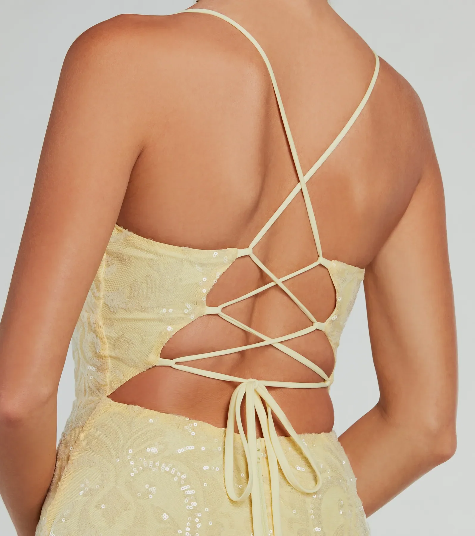 Bethanie Formal Sequin V-Neck Mermaid Dress