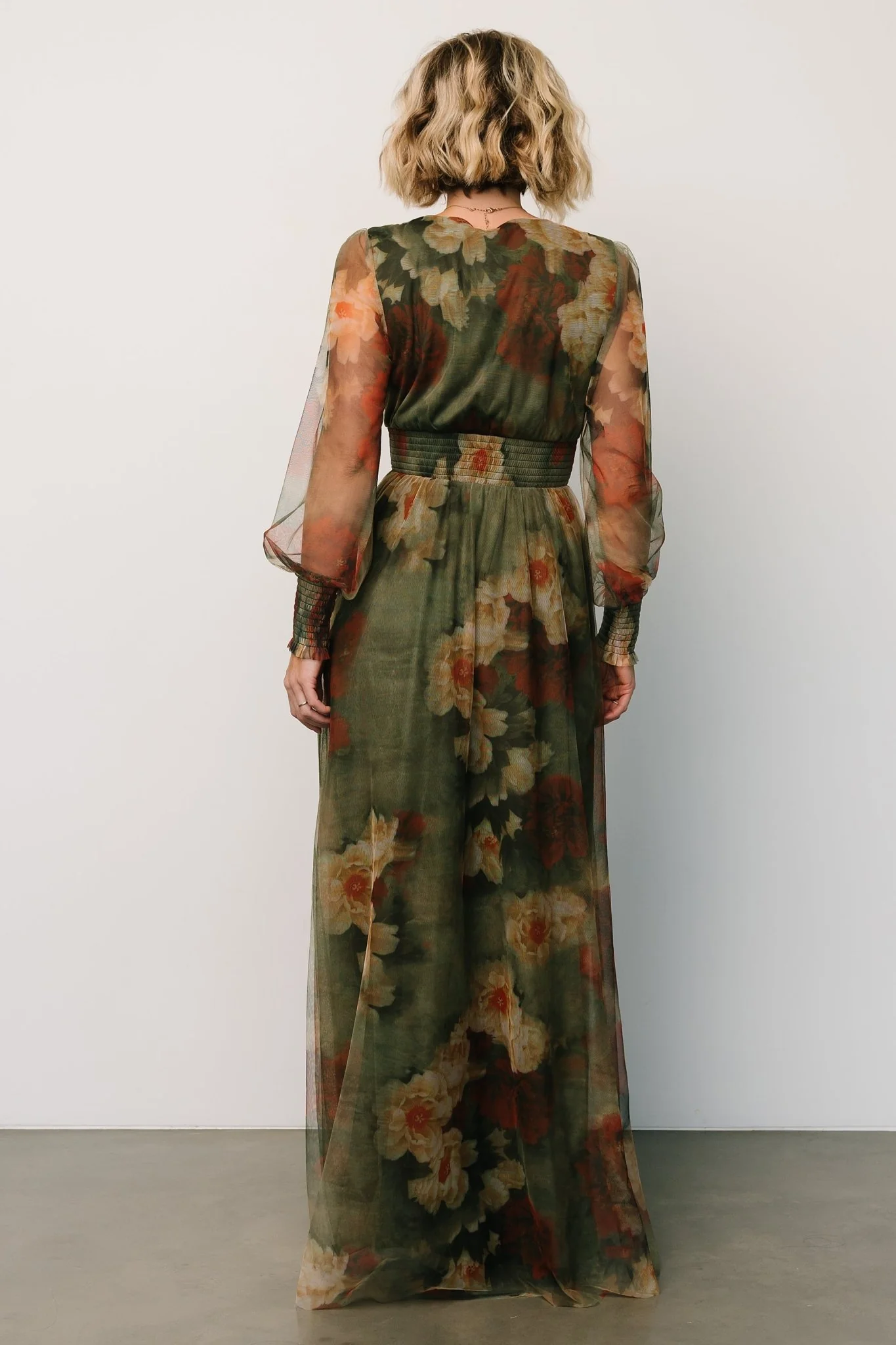 Layla Tulle Maxi Dress | Olive + Rust