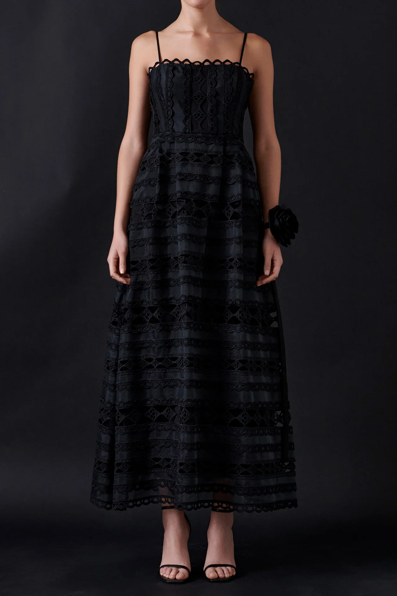 Combination Lace Maxi Dress