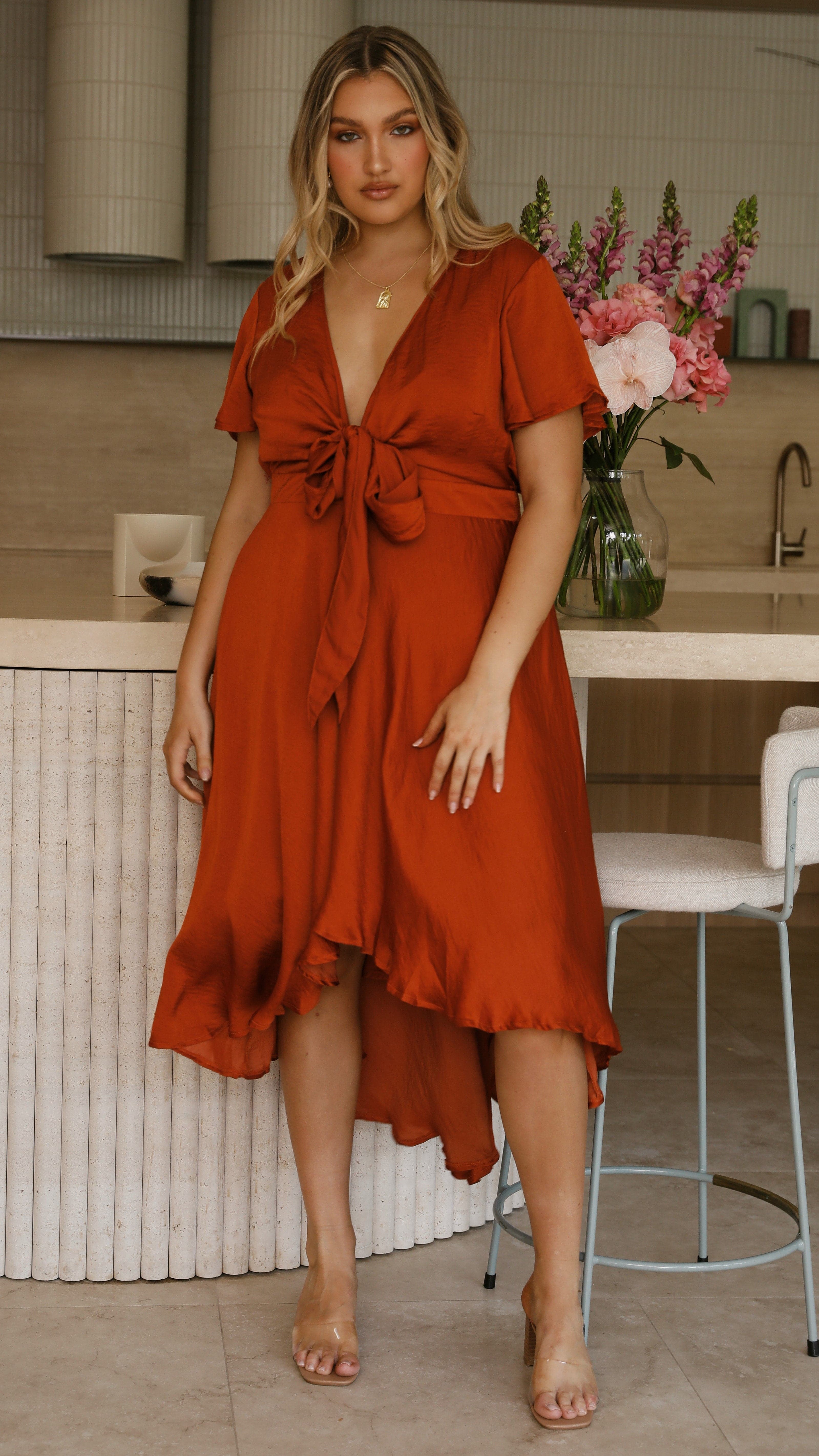 Sunny Daze Dress - Rust