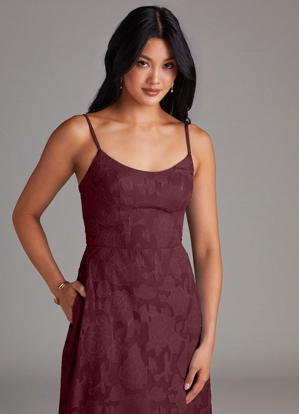 Moira Wine Maxi Dress