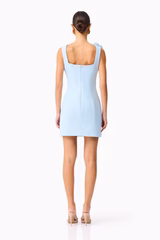 Chantelle Floral Mini Dress in Blue