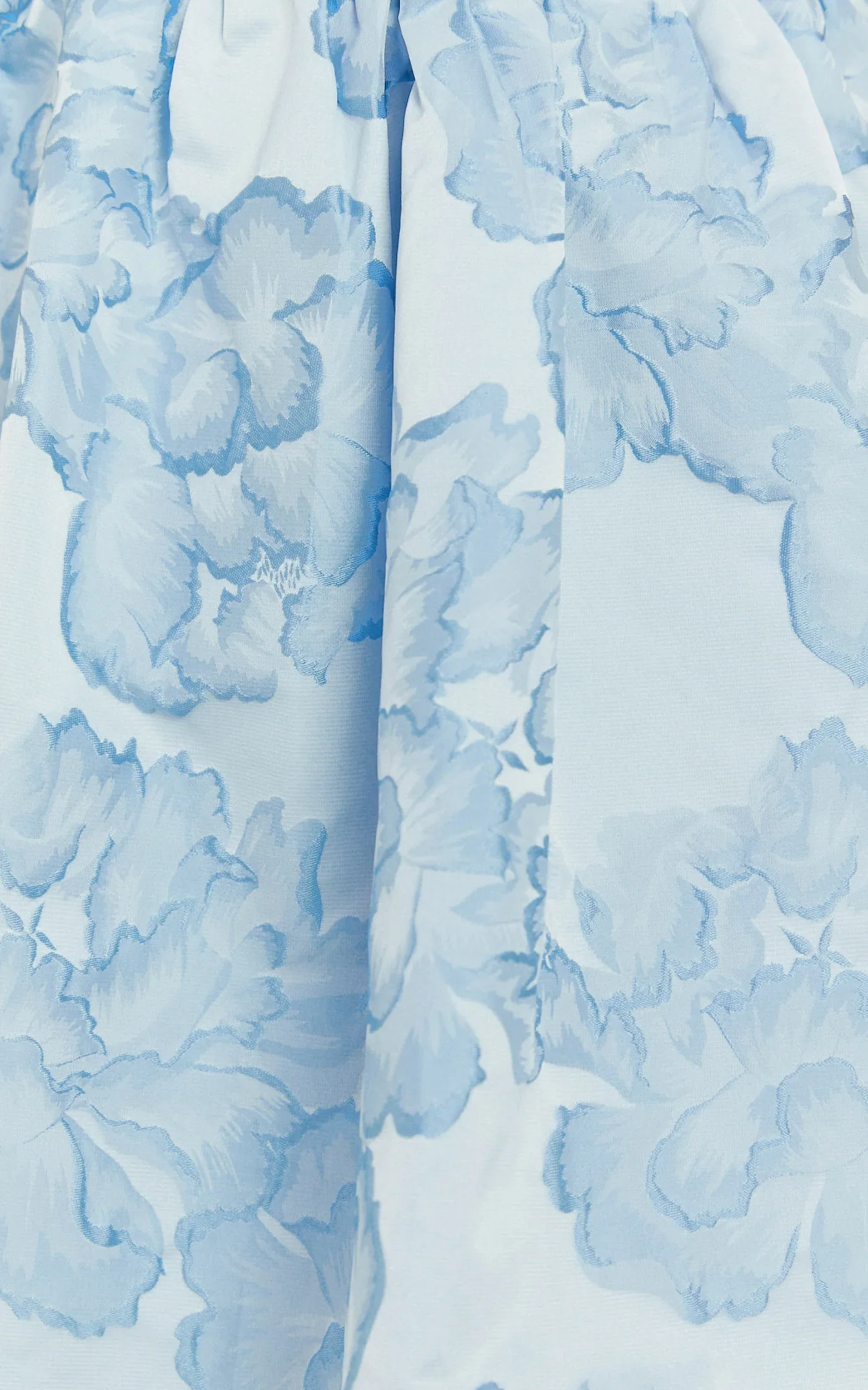 Laure Mini Dress Strapless Jacquard Dress in Blue