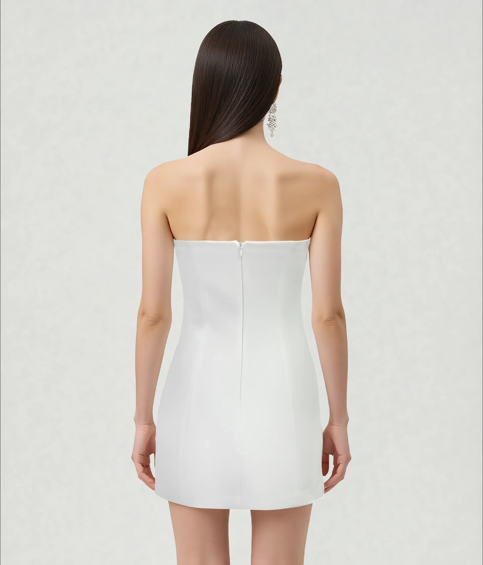 Floral Printed Mini Dress - White