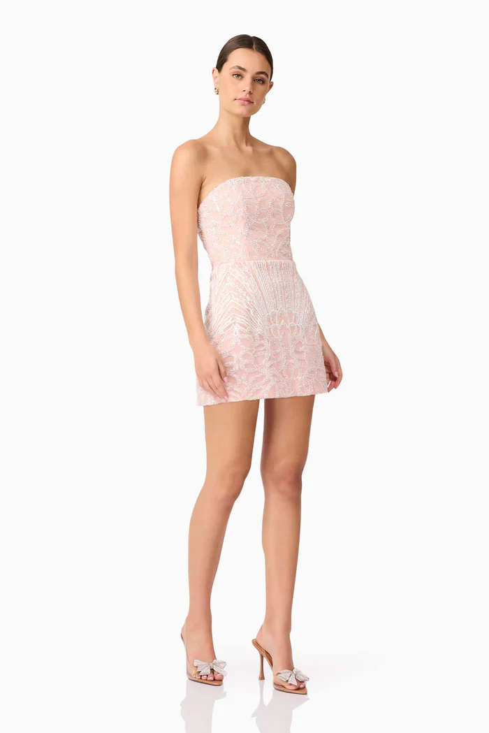 Kiki Strapless Mini Dress in Pink