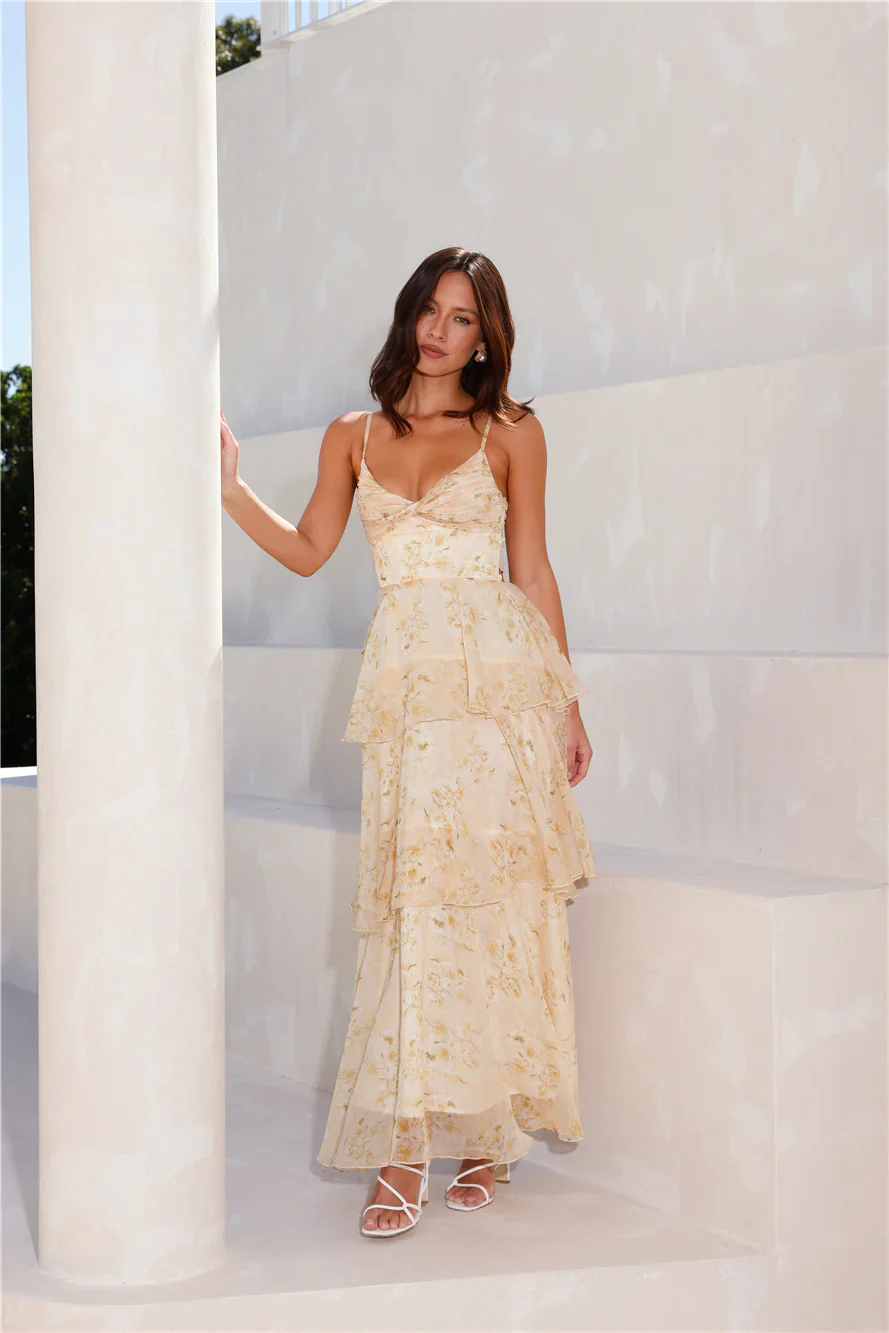 Sun Shining Through Maxi Dress Yellow