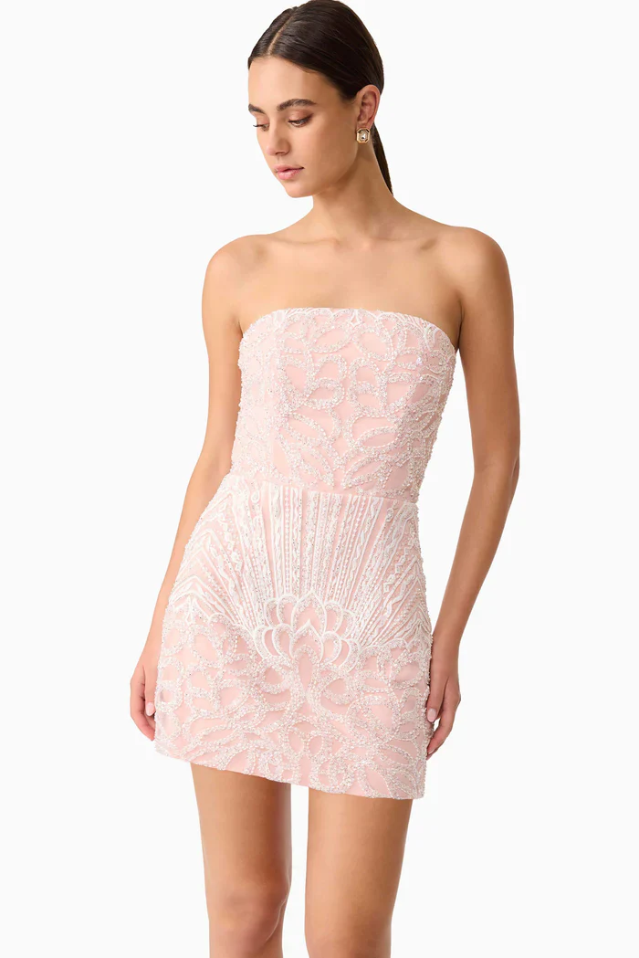 Kiki Strapless Mini Dress in Pink