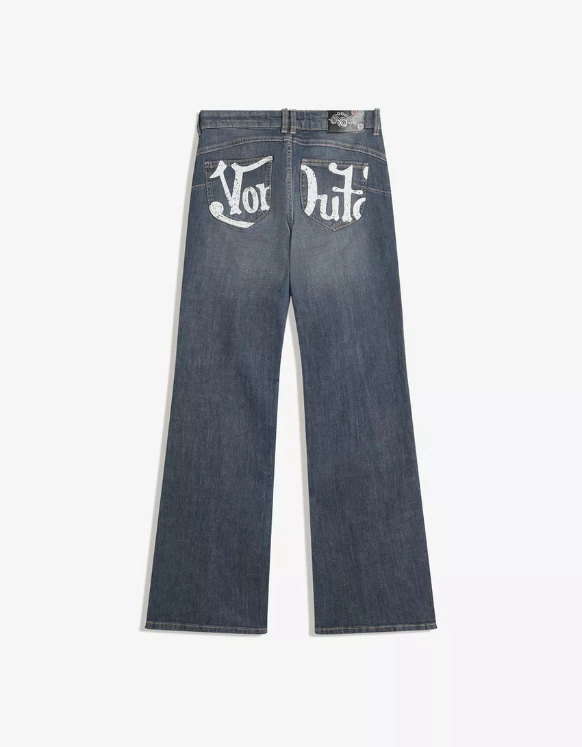 Von Dutch embroidered bootcut jeans