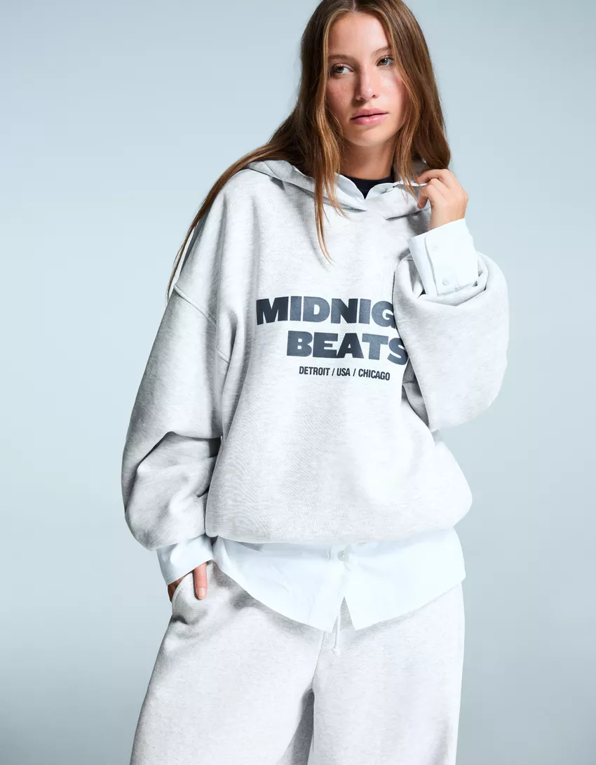 Oversized hoodie with print