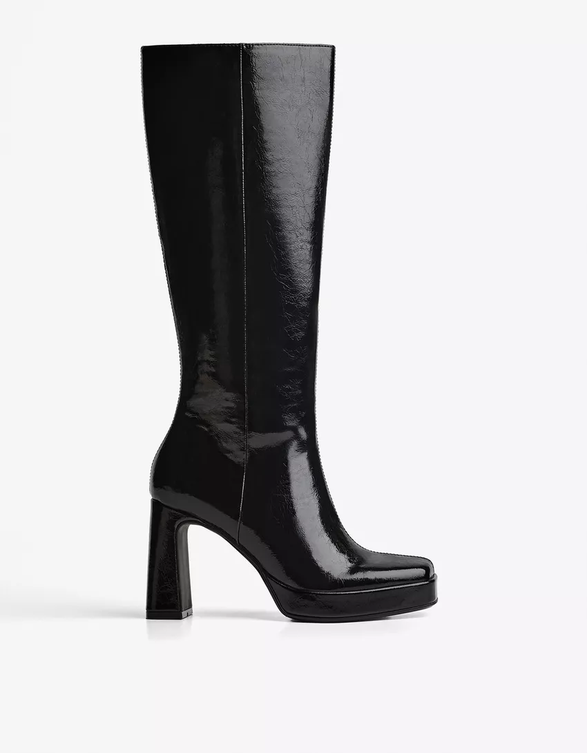Platform high-heel boots