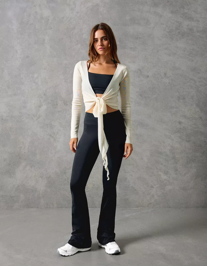 Technical flared pants